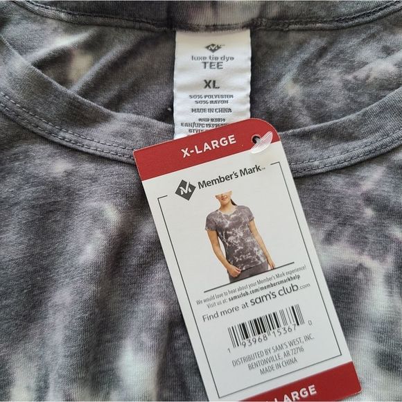 2 for $10  members mark luxe tie dye tee - Picture 6 of 7